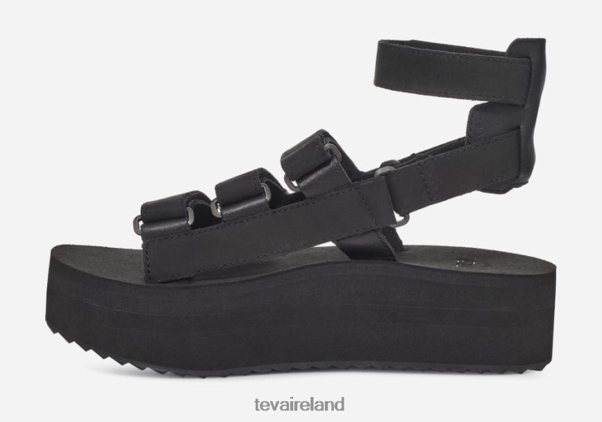 Teva 4886PX80 Women's Flatform Mevia Leather Black